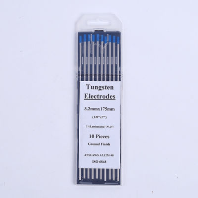 Bar supporto personalizzato 10-Pack Blu TIG elettrodi di tungsteno saldatura 2% Lanthanated WL20