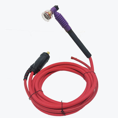 WT125F Torcia di saldatura TIG con tazza di vetro a cavo rosso e lente a gas