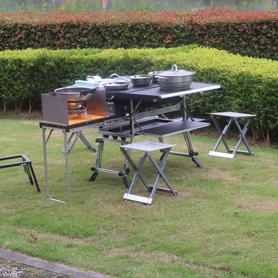 Tavolo in alluminio pieghevole per camper, barbecue, festa, picnic