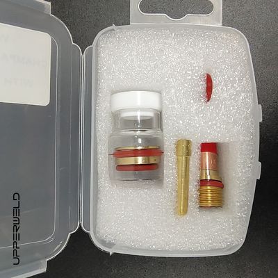 TIG Accessori di saldatura WP-17/18/26 Champagne Nozzle Kit con adattatore 1.6 mm