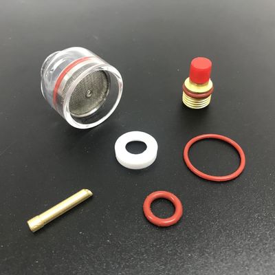 WP9/20 2.4mm TIG Saldatura Torcia Stubby Lenti a gas Kit di vetro per Wp17/18/26 Tig Torcia 2kg