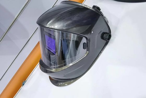 Casco di saldatura auto scuro con torcia di saldatura e lente 4C emisferica leggera