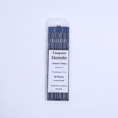 Bar supporto personalizzato 10-Pack Blu TIG elettrodi di tungsteno saldatura 2% Lanthanated WL20