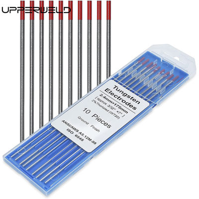 10-Pack 2% Thoriated Red WT20 3/32&quot; TIG Electrodi di tungsteno di saldatura Lunghezza 150mm
