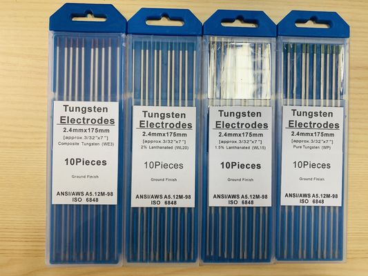 Elettrodi di tungsteno di saldatura in oro da 2,4 mm * 175 mm 3/32 WL15 Tig per applicazioni di saldatura