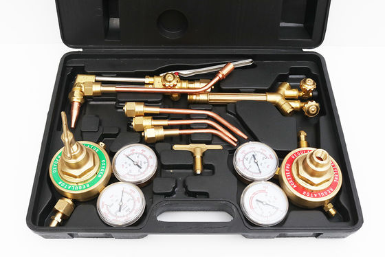 Kit di regolazione del gas di ossigeno-acetilene con tubi gemelli e ugello di taglio