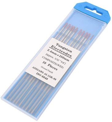 TIG Consumabili di saldatura WES elettrodi di tungsteno viola compositi di tungsteno 2,4 mm*150 mm