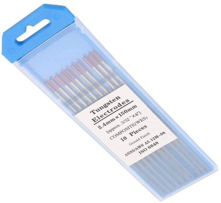 TIG Consumabili di saldatura WES elettrodi di tungsteno viola compositi di tungsteno 2,4 mm*150 mm
