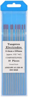 TIG Consumabili di saldatura WES elettrodi di tungsteno viola compositi di tungsteno 2,4 mm*150 mm