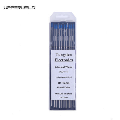 2.4mm*175mm Blu TUNGSTEN elettrodi 10-pack per DC/AC corrente di funzionamento TIG saldatura