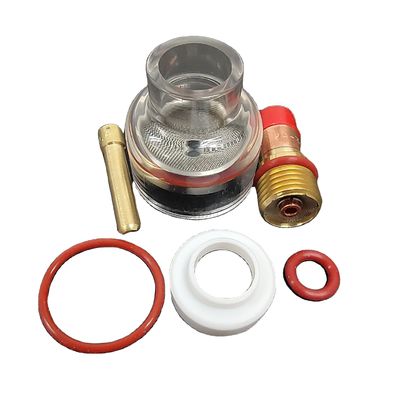 2.4 mm TIG Saldatura Torcia Stubby Lenti a gas Kit Coppa di vetro per WP-17/18/26 raffreddamento dell'aria