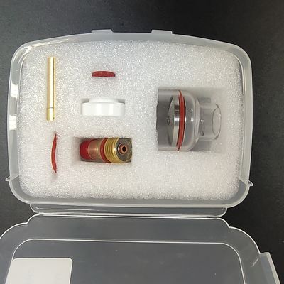2.4 mm TIG Saldatura Torcia Stubby Lenti a gas Kit Coppa di vetro per WP-17/18/26 raffreddamento dell'aria