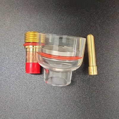 2.4 mm TIG Saldatura Torcia Stubby Lenti a gas Kit Coppa di vetro per WP-17/18/26 raffreddamento dell'aria