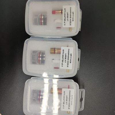 2.4 mm TIG Saldatura Torcia Stubby Lenti a gas Kit Coppa di vetro per WP-17/18/26 raffreddamento dell'aria