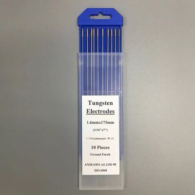 Elettrodi di tungsteno WL15 1,5% testa dorata lantanata 1,6 mm per i consumabili di saldatura TIG
