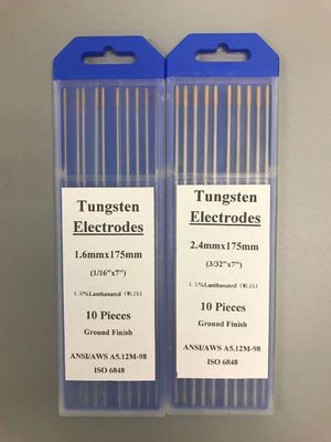 Elettrodi di tungsteno WL15 1,5% testa dorata lantanata 1,6 mm per i consumabili di saldatura TIG