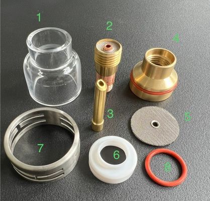 WP-17/18/26 Champagne Clear Nozzle Kit TIG Accessori di saldatura per saldature coerenti