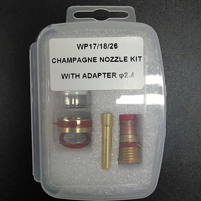 Migliore copertura del gas superiore WP-17/18/26 Champagne Nozzle Kit con adattatore 2.4mm TIG Consumabili di saldatura