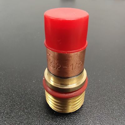 WP-17/18/26 Champagne 3.2mm Tig Nozzle Kit grande con adattatore per TIG Saldatura Quarzo