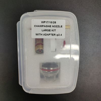 Parti di torcia di saldatura Tig Chiara WP-17/18/26 Champagne Nozzle Large Kit Tig Accessori