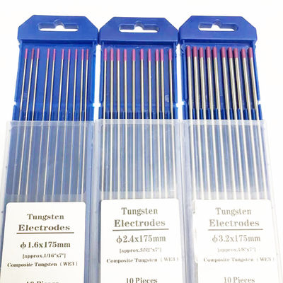 Soluzioni di saldatura elettrodi di tungsteno WE3 viola composito 3/32 x 7 per la saldatura DC/AC
