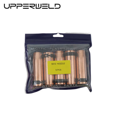 Nozzolo di saldatura a gas MIG MAG raffreddato ad aria con punta di contatto diffusore di gas Lunghezza di 75.96 mm
