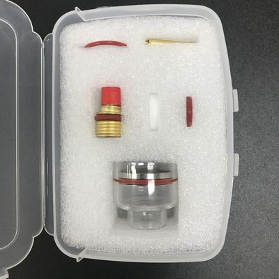 WP-9/20 Kit di ugelli di quarzo trasparente di grande dimensione per accessori di saldatura a tig di 2,4 mm