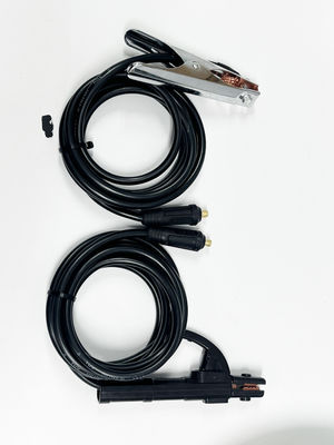 200A Set di cavi di saldatura a corrente nominale con portaelettrodi in ottone e connettore UE 10-25