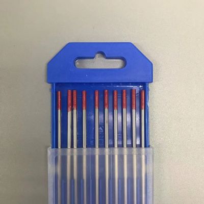 2.4mm * 175mm WT20 elettrodi di tungsteno per TIG Torcia di saldatura punta rossa supporto personalizzato