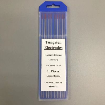 2.4mm * 175mm WT20 elettrodi di tungsteno per TIG Torcia di saldatura punta rossa supporto personalizzato