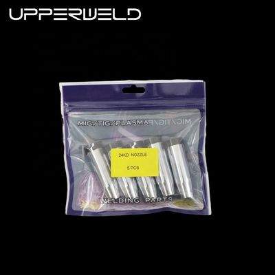 Dimensione del filo 0,8-1,2 mm Superiore raffreddato ad aria MIG Torcia di saldatura a gas 24KD Coppa di scudo a ugello conico