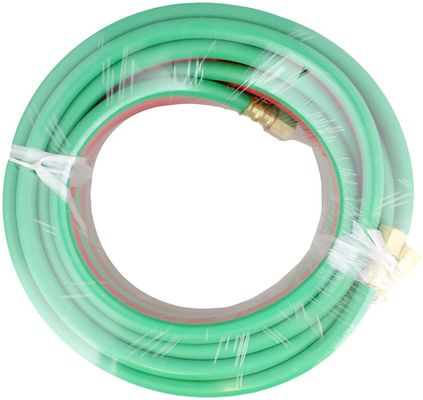 1.63KGS Soft Hose 25ft 1/4&quot; B Fittings 800PSI Oxy Acetylene Twin Tipo T Grade R Grade Saldatura Hose