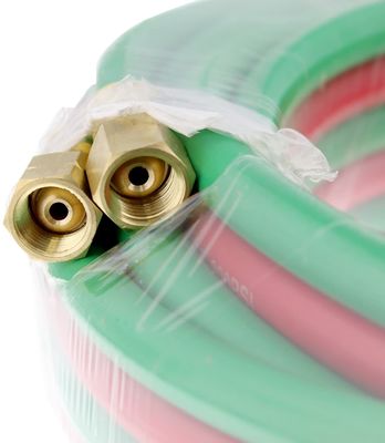 1.63KGS Soft Hose 25ft 1/4&quot; B Fittings 800PSI Oxy Acetylene Twin Tipo T Grade R Grade Saldatura Hose