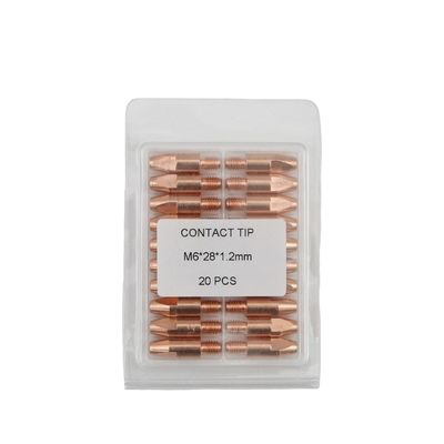 Diametro del filo 0,8-1,2 mm M6*28 mm 1,2 mm Punta di contatto per la torcia di saldatura Mig Consumabile