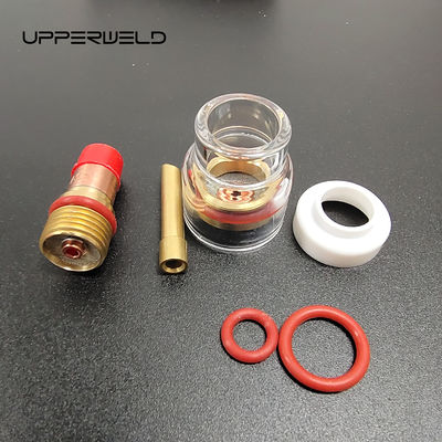 Componenti e accessori della torcia di saldatura Tig trasparente Kit di ugelli di champagne con adattatore da 2,4 mm