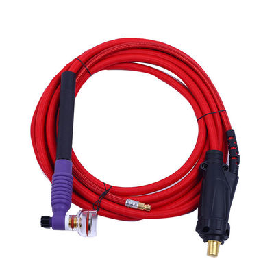 Torcia di saldatura TIG raffreddata ad aria a tubo rosso di lunghezza 200 mm con connettore di accensione elettronica