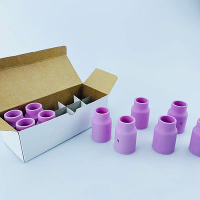 10pcs TIG saldatore accessori torcia per saldatura rosa grande lente a gas coppa ugello di allumina