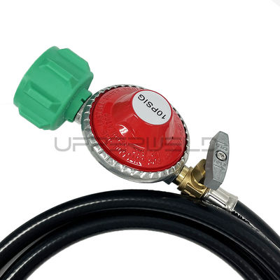 Regulatore di propano per torcia di saldatura in gomma 0-5PSI regolabile con tubo e valvola 5FT per GPL