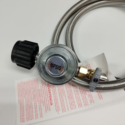 Torcia di saldatura certificata regolatore del bruciatore di propano a bassa pressione in argento per riscaldatore a griglia a gas