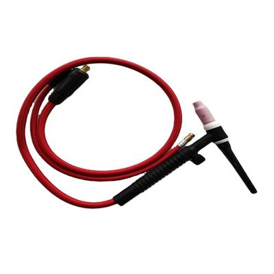 Superiore WT-17 10-25EU Gas Argon Tig Torch Pistola di saldatura raffreddata ad aria per la saldatura dei metalli Nero Rosso