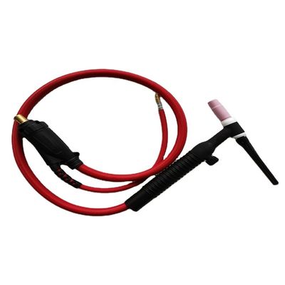 Superiore WT-17 10-25EU Gas Argon Tig Torch Pistola di saldatura raffreddata ad aria per la saldatura dei metalli Nero Rosso