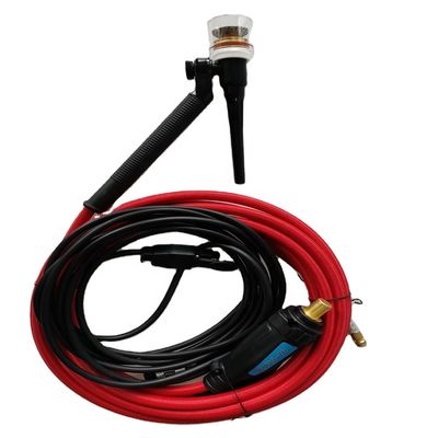 Superiore WT-17 10-25EU Gas Argon Tig Torch Pistola di saldatura raffreddata ad aria per la saldatura dei metalli Nero Rosso