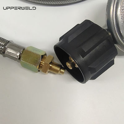 5ft rosso e argento propano in acciaio inossidabile intrecciato camper serbatoio gas LPG tubo con calibro
