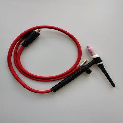 WP-26V-R 35-70 EU Plug TIG Torch kit Pistola di saldatura raffreddata ad aria con valvola a gas 200A Nero Rosso