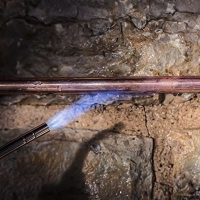 Torcia di saldatura a gas di propano a accensione con bruciatore a collo corto e accensione a spinta facile