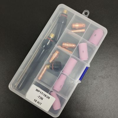 0.28KG Nozzolo di alluminio Collet Corpo Isolatore di elettrodi TIG Saldatura Torcia Consumabili Kit per WP-17/18/26 13N 18pcs