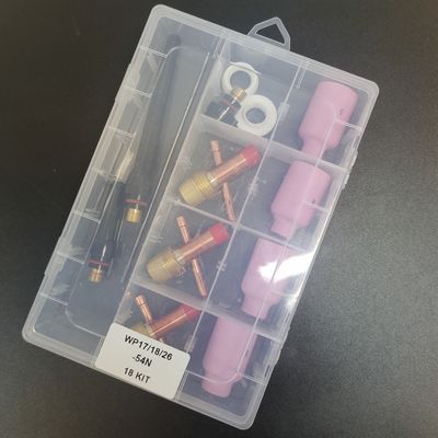WP-17/18/26 TIG Saldatura Torcia Consumabili Kit per 1,6 mm/2,4 mm/3,2 mm elettrodi 18pcs