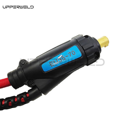 WT125F Torcia di saldatura TIG con tazza di vetro a cavo rosso e lente a gas