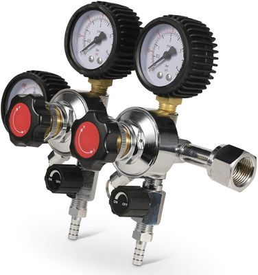 Home Birra Birra Co2 Regulator doppio gauge superiore con valvola di sicurezza di sollievo della pressione