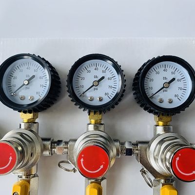 Home Birra Birra Co2 Regulator doppio gauge superiore con valvola di sicurezza di sollievo della pressione